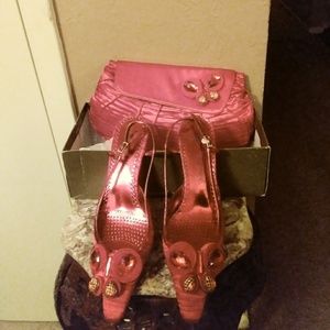 J Renee sling back with matching bag